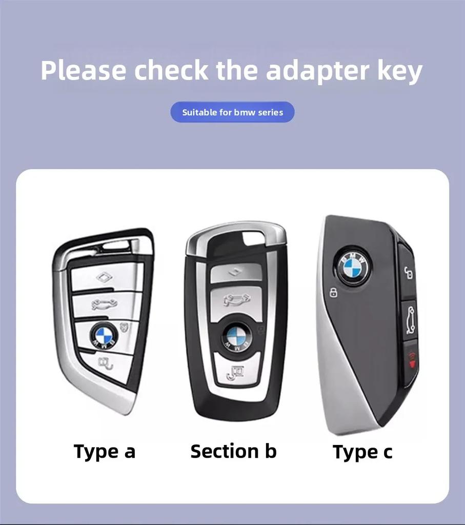 KWMBS1 Car Sticker Car Key Fob Ring Chain Cover Case For BMW 530i 540i 550e 750e 740i 760i X1 X2 X5 X6 X7 M5 iX1 iX2 iX XM i5 i7 2024 2