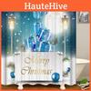 Festive Christmas Gift Boxes In Snow Shower Curtain Waterproof Fabric With Hooks