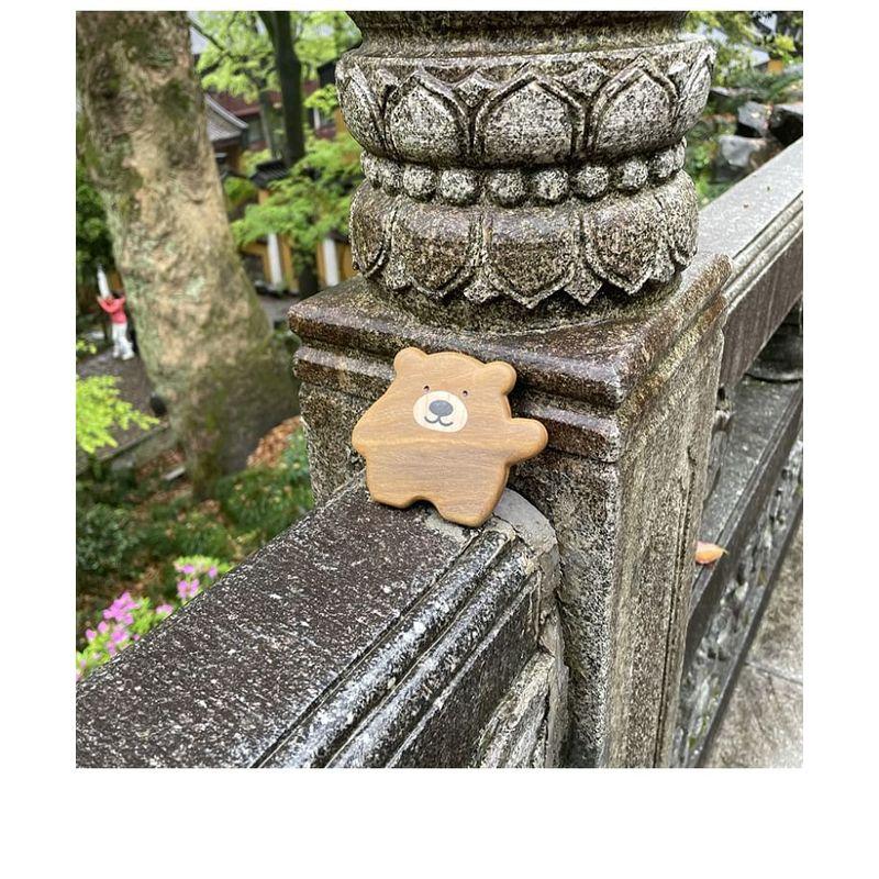 Vaje - Bear Wooden Portable Mirror