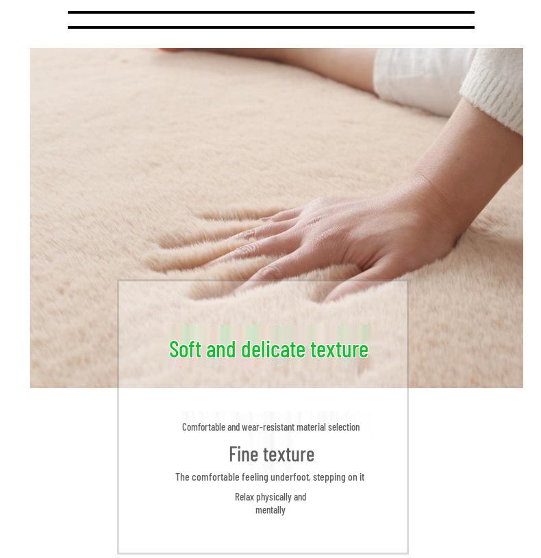 Instyle Thick Plush Imitation Rabbit Fur Carpet for Bedroom, Living Room, or Bay Window