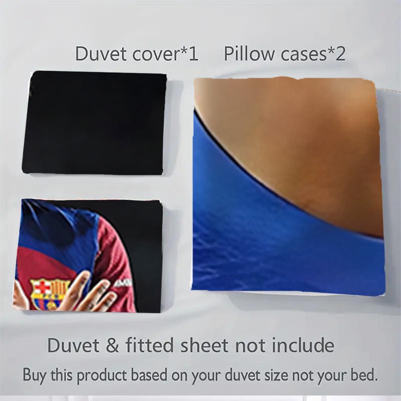 3Pcs Barcelona Player Bedding Sets For All Sizes New 3D Printed Bed Cover Comforter Duvet Cover Pillowcase Bedroom Decoration