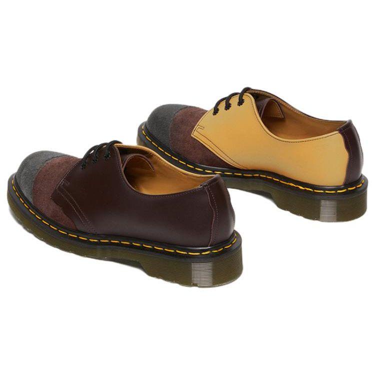 Dr. Martens 1461 Patchwork Low-Top Casual Shoes Unisex Casual Shoes Burgundy 27743645
