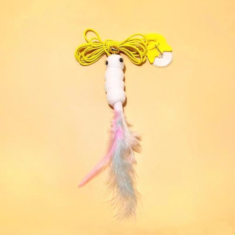 Hanging Cat Toys, Door-hanging Cat Toys, Biting Elastic Rope Cat Toys, Feather Cat Toys, Pet Supplies