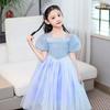 2024 Summer Elsa Princess Dress Summer Ice and Snow Love Sand Dress New Glowing Girls Elsa Dress SB30