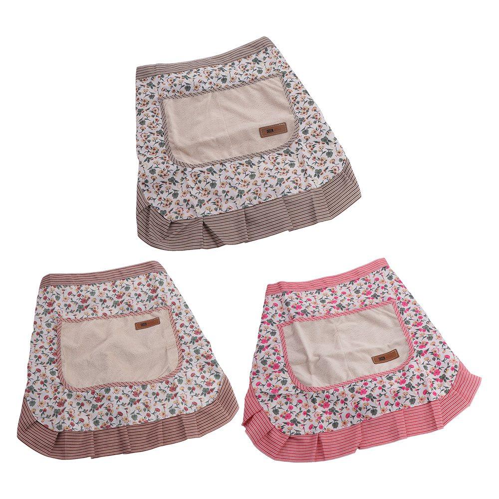 Exquisite Half Apron Polyester Cooking Apron Home Use Floral Waist Apron  Women