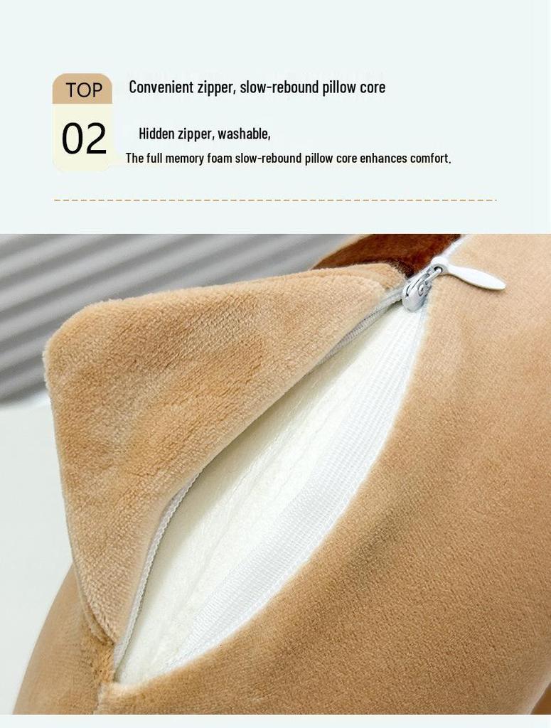 Cartoon Memory Foam U-Shaped Travel Neck Pillow for Airplane, Car & Student Use