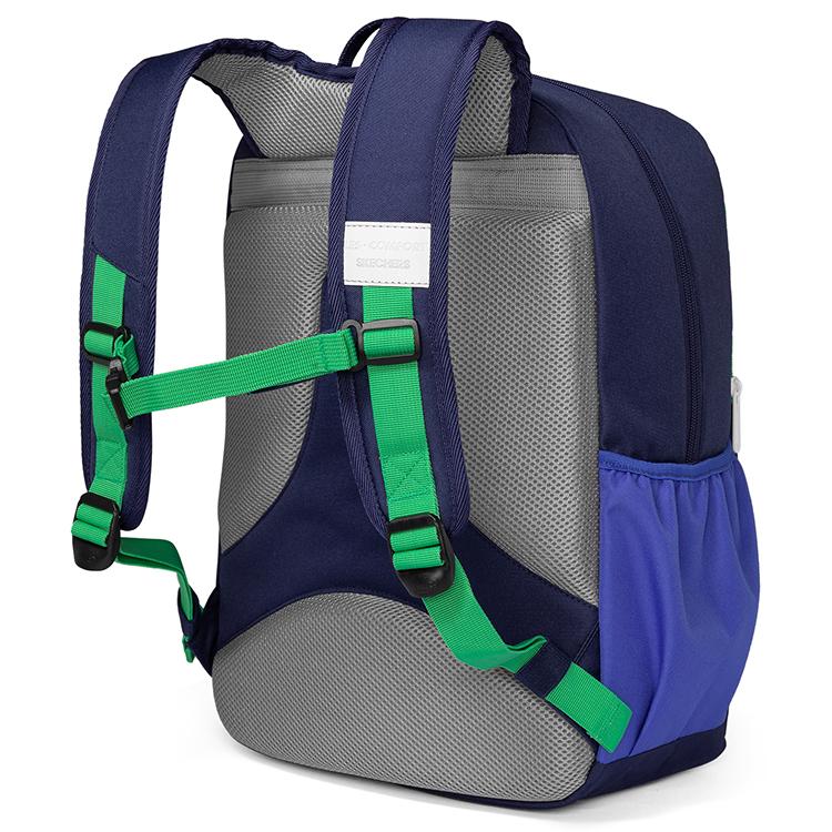Skechers Sports Casual Large Capacity Zipper Closure Fabric Backpack Men Backpack Red Blue L121K086-000M