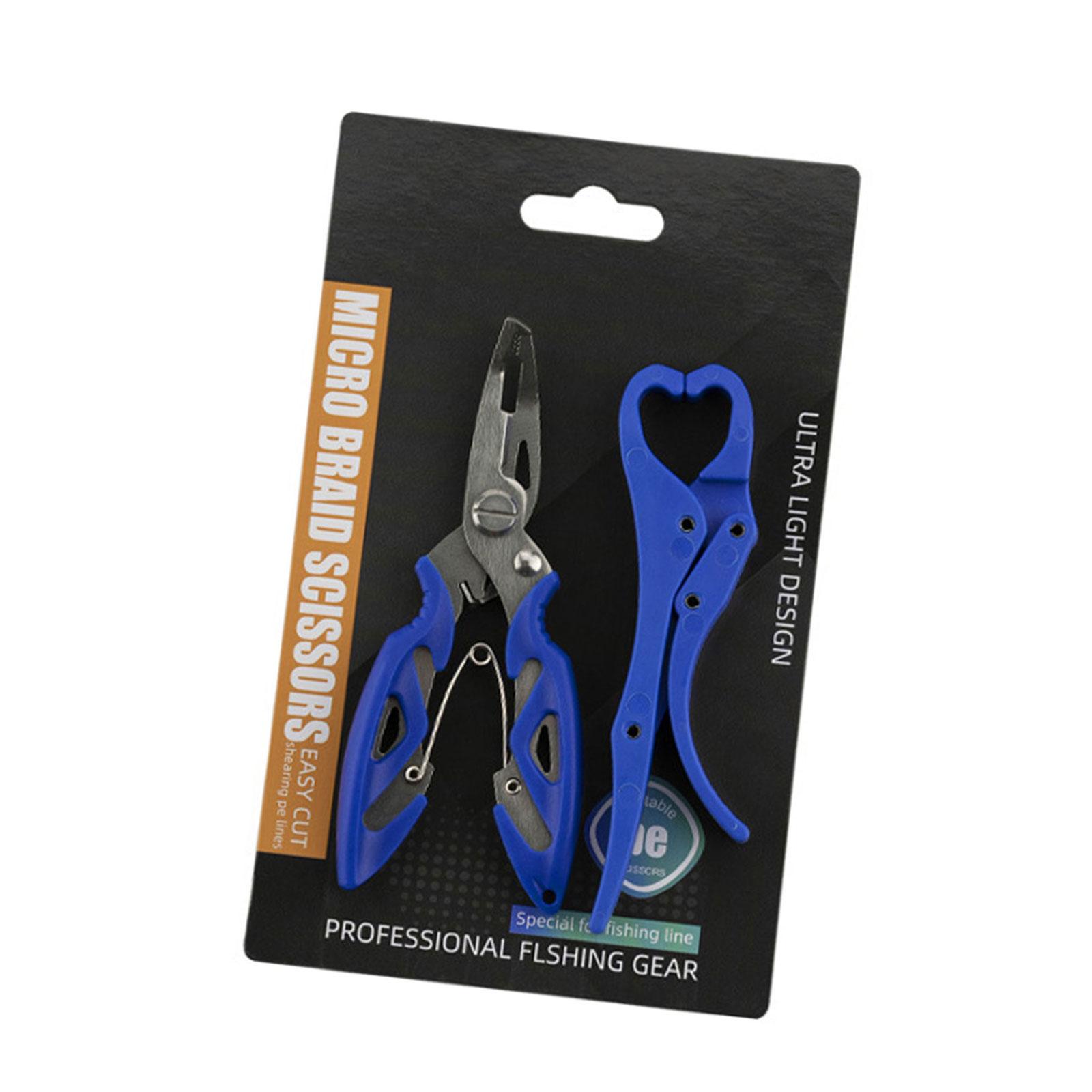 

Fishing Line Cutter Pliers Fish Lip Gripper Hook Remover Fishing Scissors Portable Uncoupling Pliers Fishing Tool синий