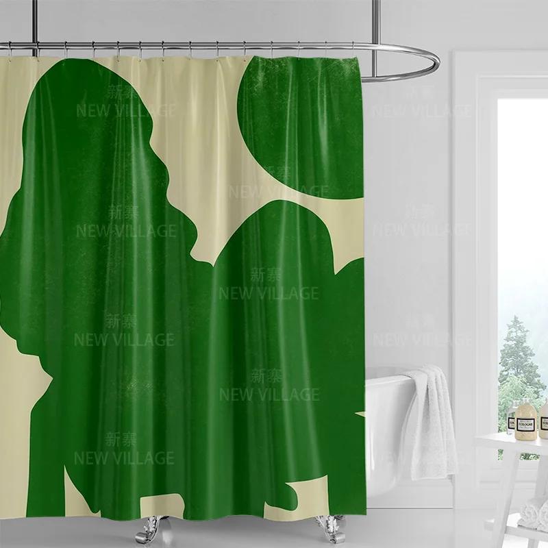 Abstrakcyjna Zasłona Prysznicowa z Graffiti Można Prać w Pralce Odporna na Wycieranie Nordycka Dekoracyjna Zasłona Prysznicowa do Rodzinnej Łazienki 180x200