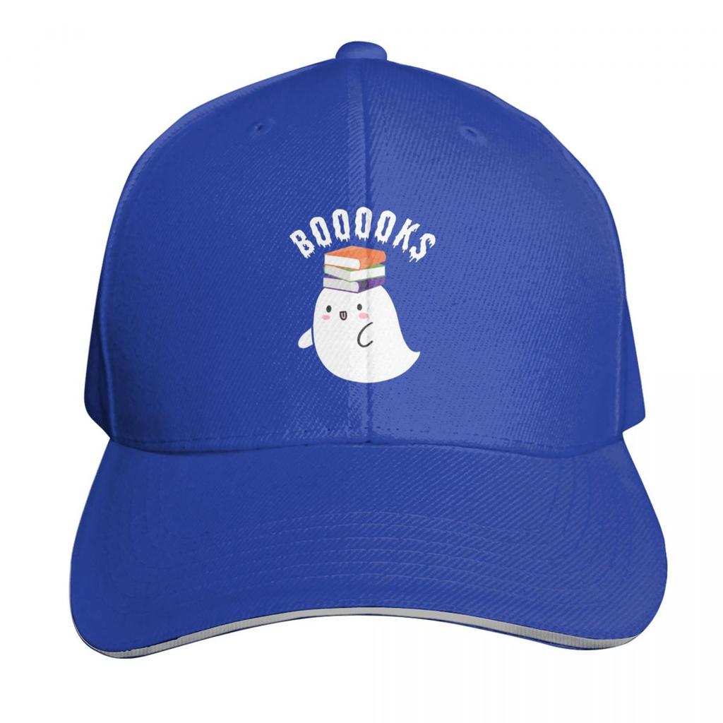 Booooks Halloween Ghost Reading Books Cap Fashion Casual Baseball Caps Adjustable Hat Hip Hop Summer Unisex Baseball Hats