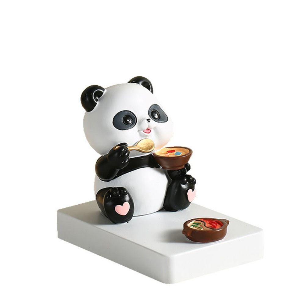 Panda Figurines Panda Phone Holder Resin Mobile Phone Bracket  Sichuan Cultural