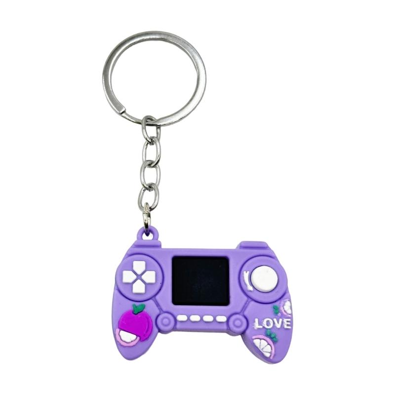 

Creative Fruit Game Controller Keychain Fun PVC Gamepad Keyring Accessories For Keys Bags Backpacks And Gifts фиолетовый