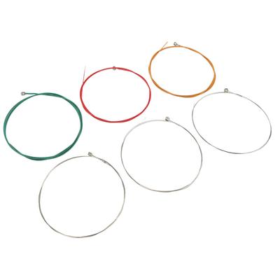 6 Pezzi Corde per Chitarra Elettrica Acciaio Placcato Tocco Consistente Timbro Pieno Brillante Corde Colorate