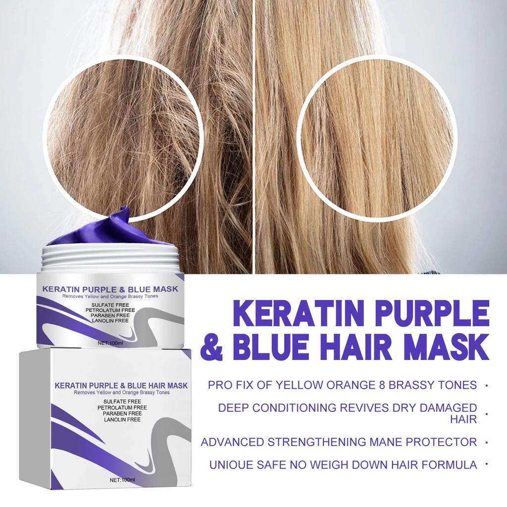 Paarse haarverzorgingsfilm, hydraterende film voor het haar, geschikt voor het permanenten van een gespleten haarpunt, droog en geïrriteerd haar. Zachte haarverzorgingsfilm.