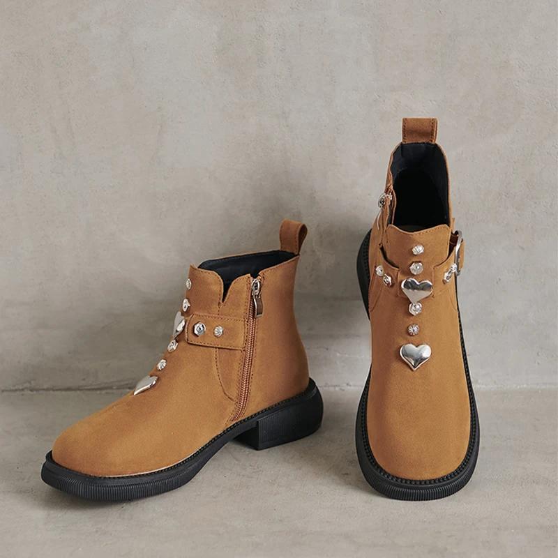 Fashion Ankle Flats Women Suede Fashion Boots New 2025 Trend Belt Buckle Designer Retro Goth Gladiator Boots Winter Women Shoes Mujer