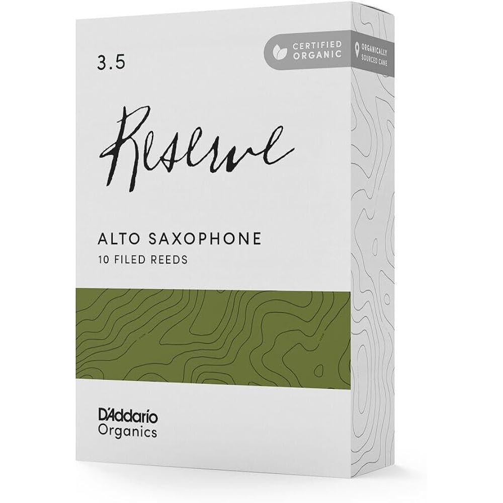 D'Addario WoodWinds Daddario Reed for Alto Saxophone USDA Organic Certified RESERVE ODJR1035 [Har...