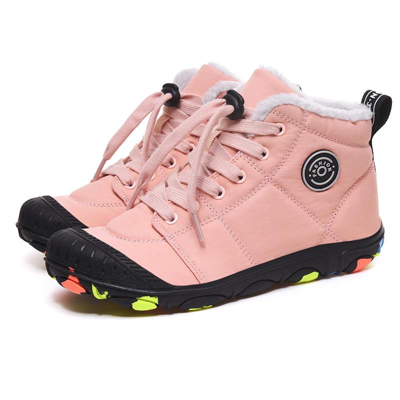 2024 Cross-border New Winter Children's Waterproof Cotton Shoes Outdoor High-top Snow Boots Velvet Non-slip Camouflage Bottom To Keep Warm