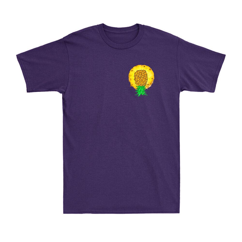 Subtle UpsideDown Pineapple Swinger Novelty Pineapple Graphic Unisexs TShirt