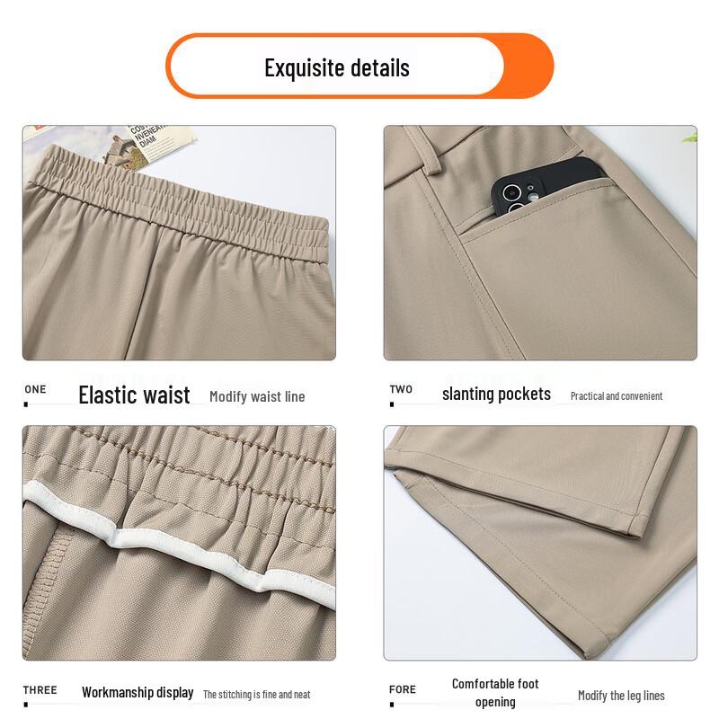 Women's Mid-Rise Straight-Leg Casual Pants