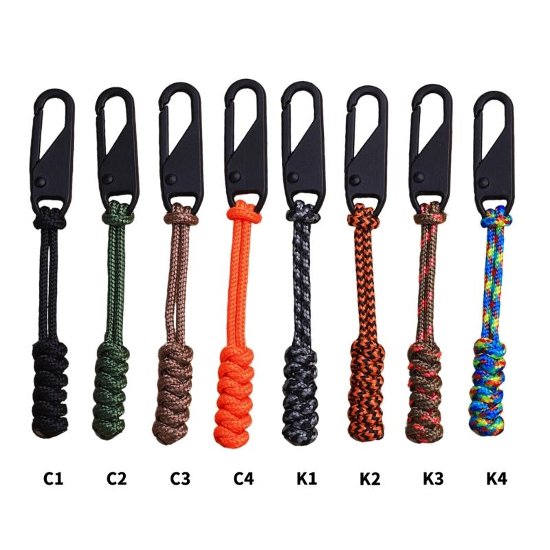 5lots Colorful Detachable Zippers Sliders Cord Outdoor Bag Zippers Pull Head for Outdoor Backpacks Use