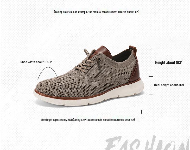 Spring/Summer Men's Lightweight Breathable Slip-on Sport Casual Shoes, Fashionable Dad Style, Plus Size Up to 48