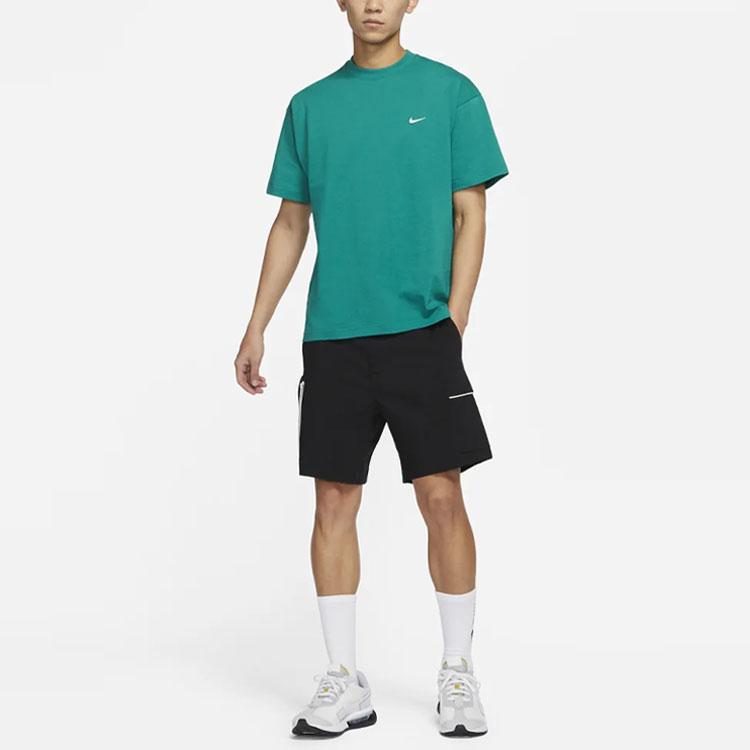 Nike T Shirts Men's Green Crew Neck Moderate Straight Fit DA0321-340