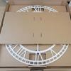 Large Metal Wall Clock, White, 80cm
