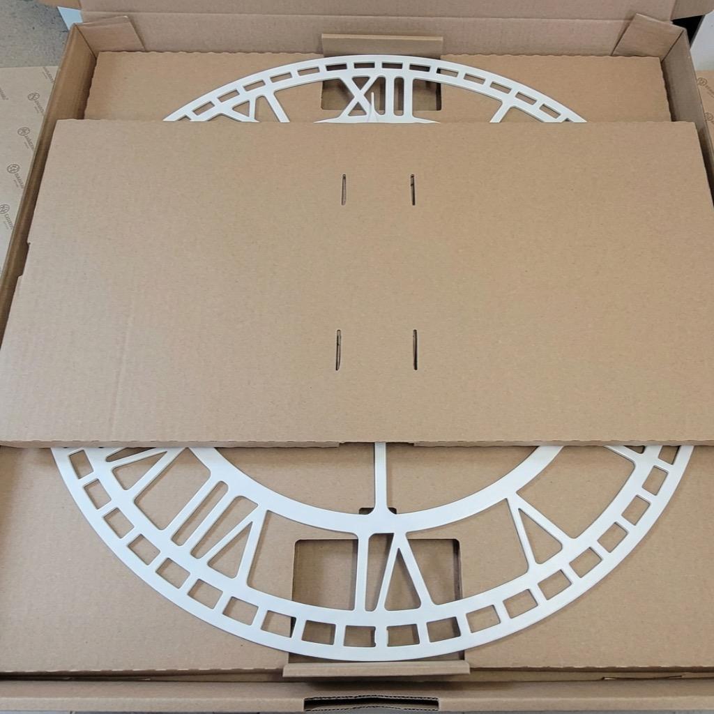Large Metal Wall Clock, White, 80cm