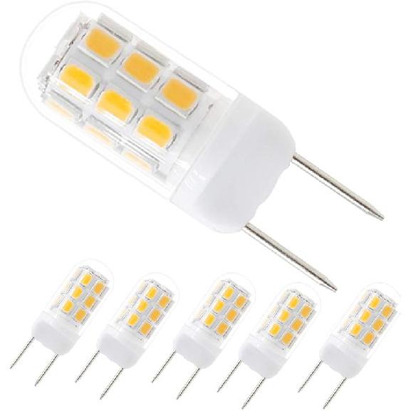 G8 Led Bulbs T4 Led Bulb 120V 20W-35W Halogen Replacement Bulb Warm White Light 3000K for Kitchen Lighting, Under-Cabinet Light and Puck Light, Pack