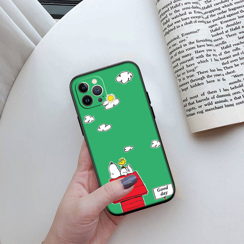 ED44 S-Snoopys Handyhülle für iPhone 6 6s 7 8 11 12 13 14 15 XS Pro Max XR X SE Samsung S20 S21 S22 S23 S24 FE Ultra Plus Lite S21S A55