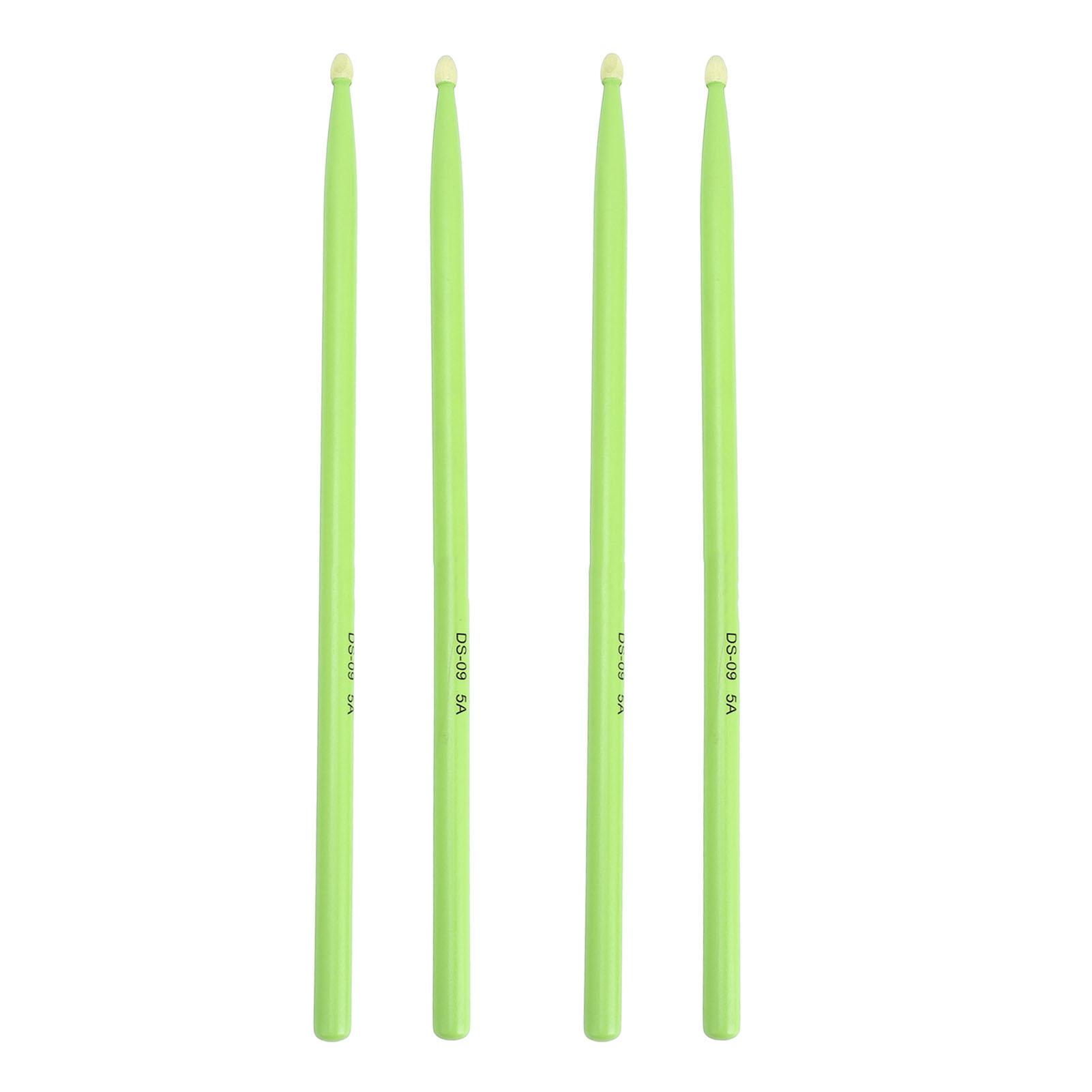 

2 пары деревянных барабанных палочек 5A цветные для детей и взрослых начинающих барабанная установка практика DS-09 Green