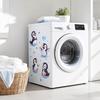 Pinguin Wandaufkleber, Niedliche 4 Glückliche Pinguine Bade-Deko, Selbstklebende Abnehmbare Wandsticker für Badezimmer, Kinderzimmer & Duschwandkunst