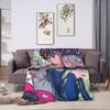 Alien Stage Manga Poster Print Plush Blankets Girls Boys Flannel Throw Blanket For Couch Chair Super Soft Quality Bedspread Gift