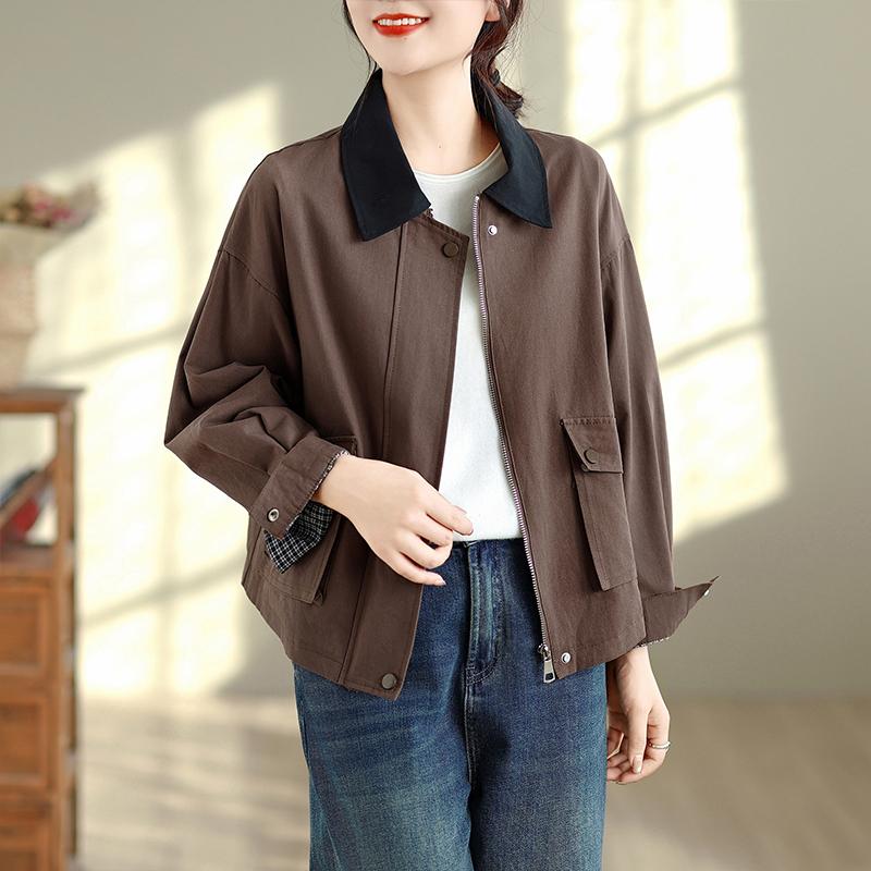 DIMANAF 2025 New Autumn Winter Women Coats Jackets Thick Cotton Loose Casual Lady Outerwear Vintage Plus Size