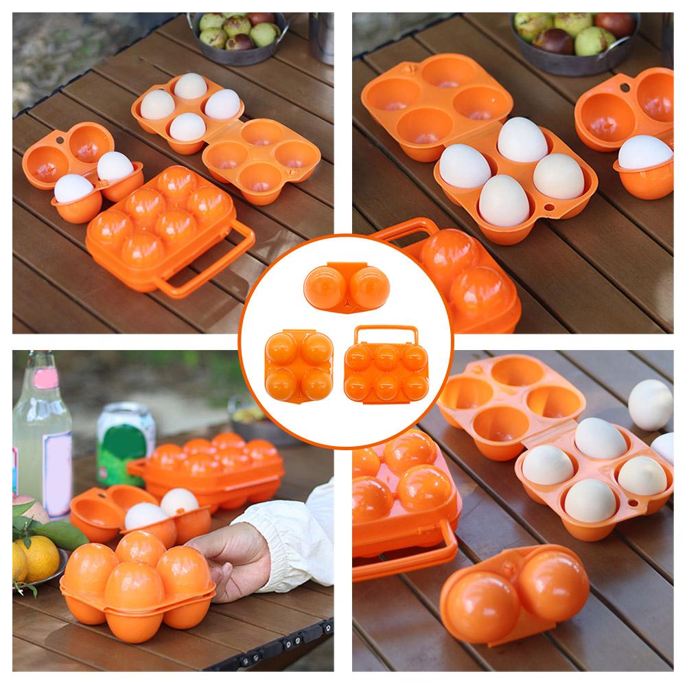 2/4/6 Grid Egg Case Plastic Container Storage Box Refrigerator Outdoor Traveling Hiking Camping Carrier Picnic Eggs Case