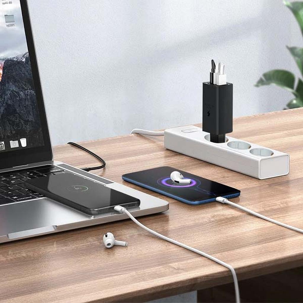 65W Black Power Delivery and Quick Charge Wall Charger