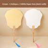 Thiened Blank Xuan Paper Calliaphy Fan DIY Material Kit Hand-Painted Cultural Creative Fan round ape Bamboo Frame
