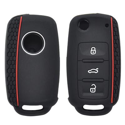 Silikonové pouzdro na dálkový klíč pro ŠKODA Fabia Octavia Superb Pro Seat Leon Toledo Altea Ibiza Kryt pouzdra pouzdra 3 tlačítka