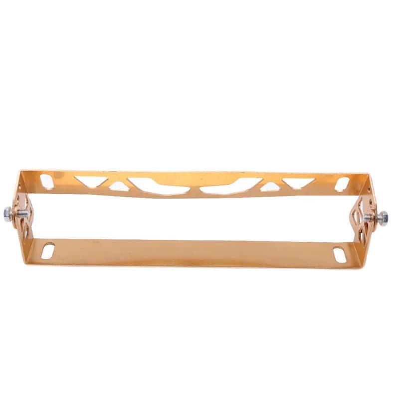 Aluminum Car License Plate Frame - Adjustable Rotating Holder For Solid Number Plates With Racing Design 