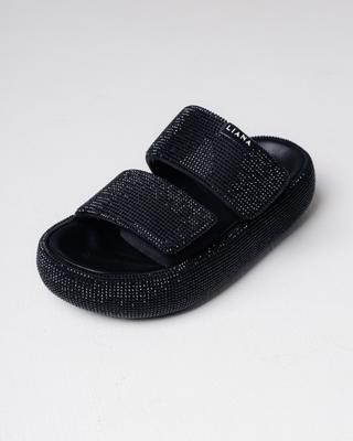 Sandalen mit Strasssteinen SUNY LIANA 8551 36 schwarz Textil