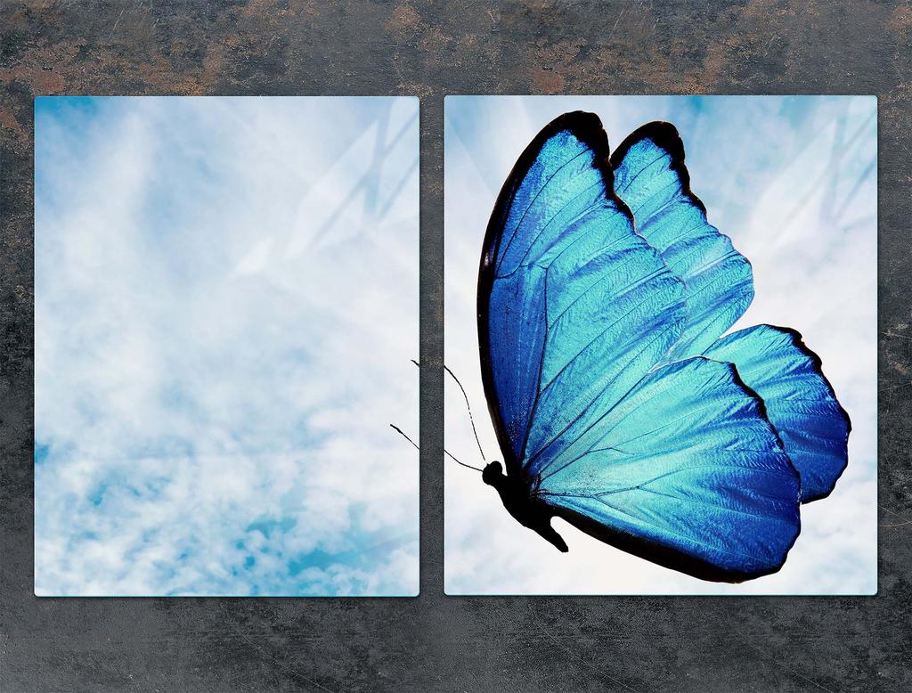 SZKLANA PŁYTA OCHRONNA NA KUCHENKĘ 85x52 MOTYL