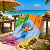 Pocoyo's Colorful Adventure Beach Towel, Quick-drying, Easy to Care for, Suitable for Both Fitness and Beach Vacations,Sports Essential