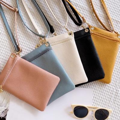Mini-Umhängetasche aus PU mit Litschi-Muster, personalisierte modische Handytasche, süße, praktische Umhängetasche für Damen, Geldbörsen und Handtaschen