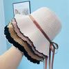 New Versatile Knitted Fashionable Fisherman Hat with Sunshade Bow and Foldable Sun Protection for Travel