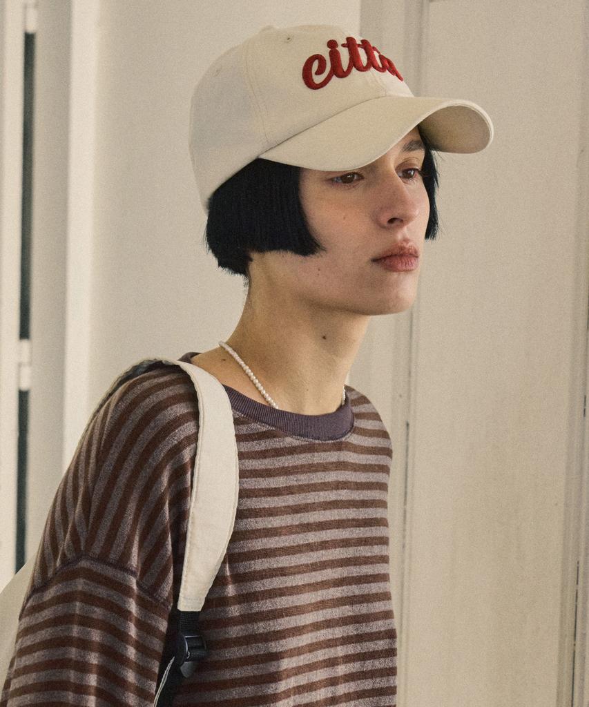 CITTA Signature Cita Logo Stitch Ball Cap_Cta922 (White)