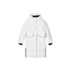 Solid Color Long Hooded Casual Down Jacket Women Outerwear Off-White F11W344912F-WT