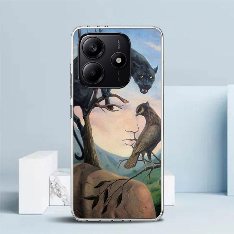 Salvador Dali Art Phone Case For Xiaomi Redmi Note 15 14 14S 13 12S 12 Pro Plus 11S 11 11T 11E 10S 10 + Soft TPU Back Cover Redm