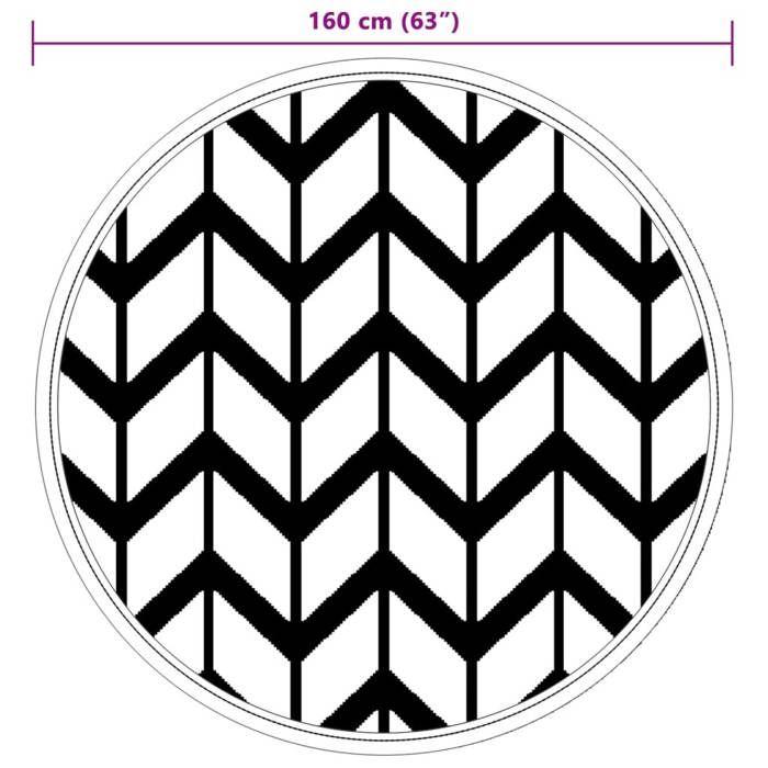 VidaXL Outdoor Rug Grey Ø160 Cm PP, Garden Rug, Floor Mat, Floor Carpet, Rug, Patio Rug, Carpet 368523