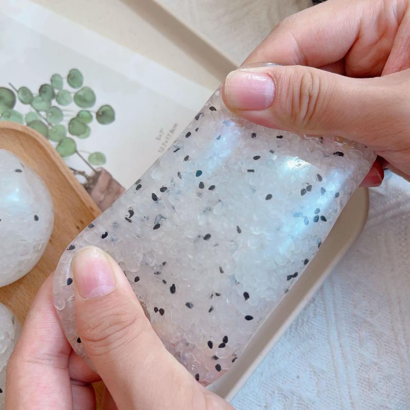1Pcs Squeeze Stress Ball Decompression Rice Ball Squeeze Fidget Sensory Toy Stress Calming Fidget For Home Office Travel