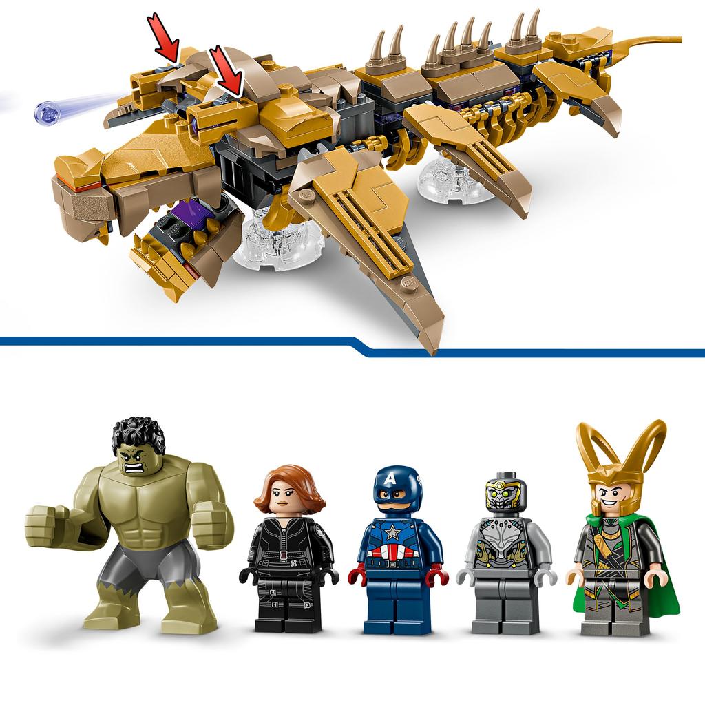 LEGO Marvel Avengers and Leviathan Battle Toy Birthday Present Block Boys Girls Children 7 Years Old 8 Years Old Elementary School Students Marvel